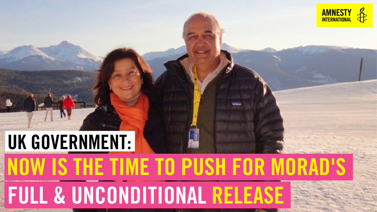 Amnesty UK (@amnestyuk) on Twitter photo Morad’s furlough from prison in Iran is encouraging & his family hope he can get urgent medical attention.
But he’s been furloughed before, only to be sent back to Evin 48hrs later.
Now is the time to act. <a href="/FCDOGovUK/">Foreign, Commonwealth & Development Office</a> must push for his full & unconditional release.
#FreeMorad Morad’s furlough from prison in Iran is encouraging & his family hope he can get urgent medical attention.
But he’s been furloughed before, only to be sent back to Evin 48hrs later.
Now is the time to act. <a href="/FCDOGovUK/">Foreign, Commonwealth & Development Office</a> must push for his full & unconditional release.
#FreeMorad