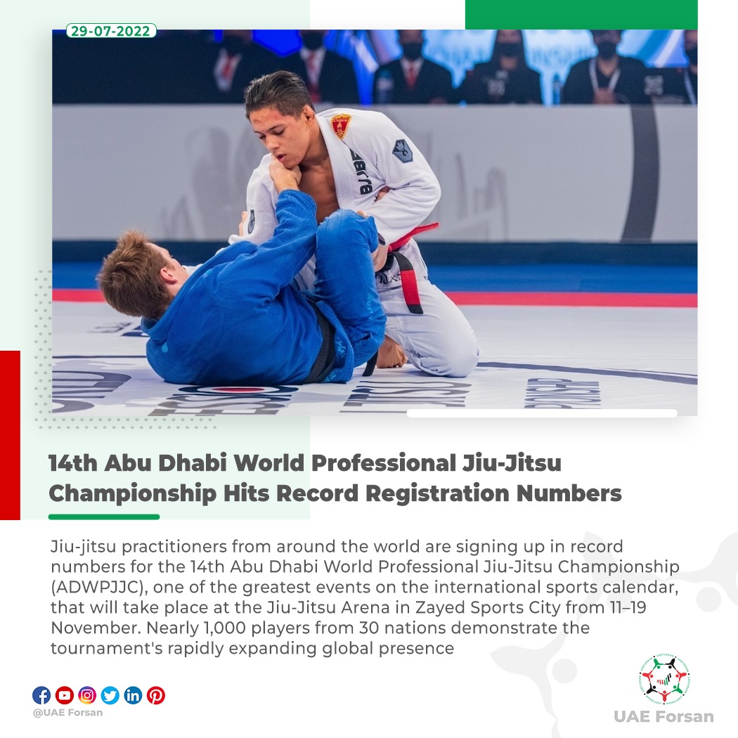 Record registrations for Abu Dhabi World Professional Jiu-Jitsu Championship