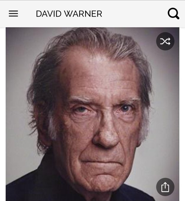 Happy birthday to this great actor. Happy birthday to David Warner 