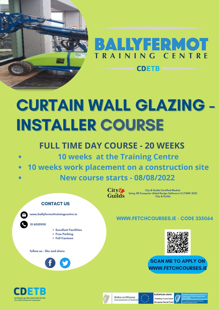 Ballyfermot_TC's tweet photo. New Course starting - 08/08/22 - Applicants require no prior skills in the construction industry
Apply Now on https://t.co/2mxi8ElO7R... #learningworks #thisisFET #cdetb #trainingcourses #yourfuture #solas #constructionindustry
Construction Industry Federation https://t.co/AIDf0bscEA