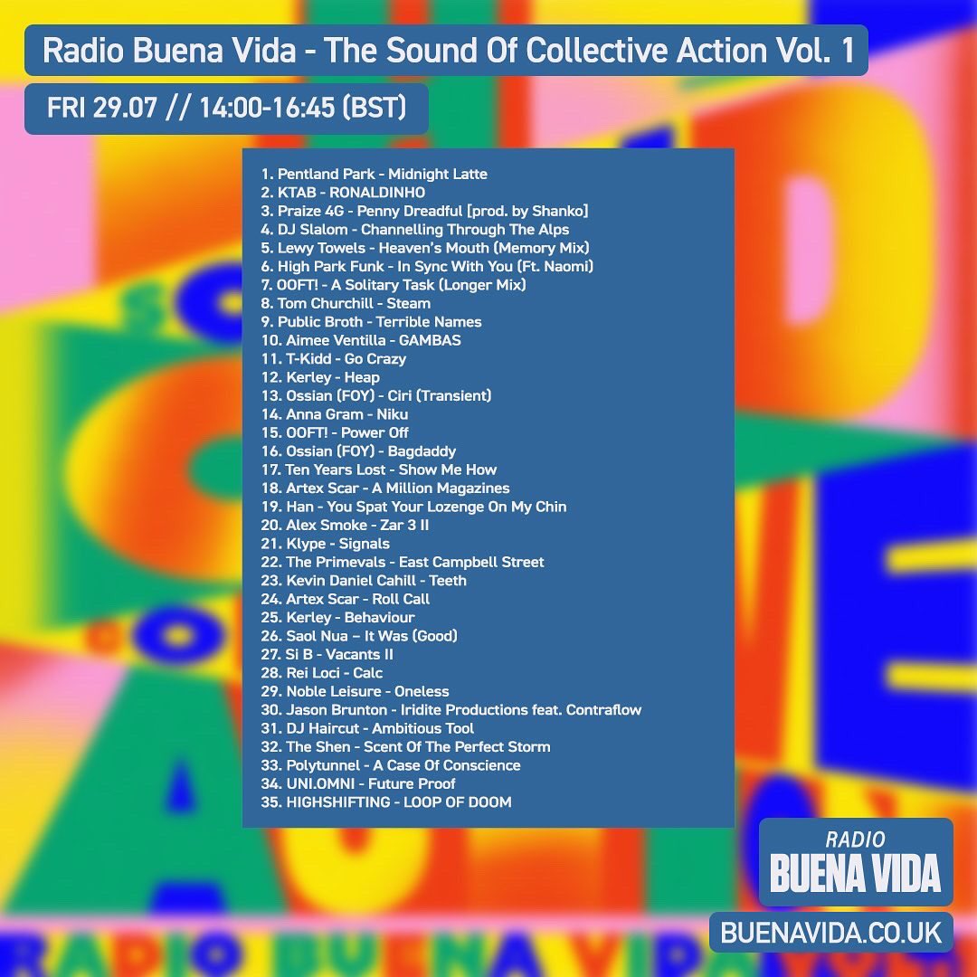Today at 2pm on buenavida.co.uk

First airing of The Sound of Collective Action Vol. 1 compilation from start to finish. 

11 days remain of the Crowdfunder and the chance to grab the comp and other exclusive merch: tinyurl.com/3sr25hwm

<a href="/theskinnymag/">The Skinny</a>
