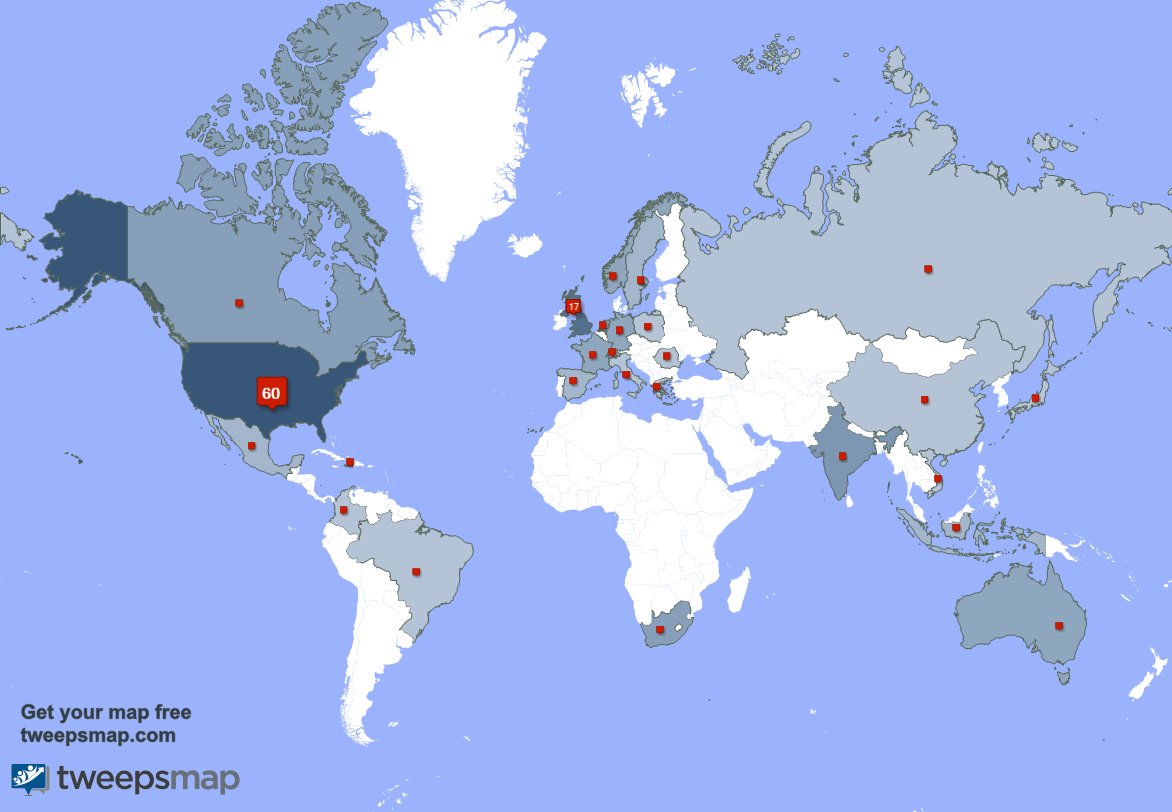 Special thank you to my 1 new followers from Canada last week. tweepsmap.com/!Dr_Don_Gelosh
