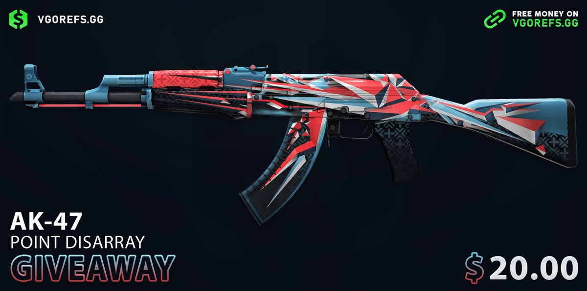 GiveawaysArea's tweet photo. $20.00 GIVEAWAY! 🎉

AK-47 | Point Disarray

✅ Follow us 
✅ Retweet + Like
✅ 👉 https://t.co/H1d7saNBQc
Ends in 24-HOURS! ⌛️ https://t.co/q1wBasDOh1