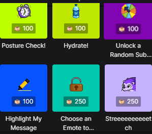 FeralOni's tweet photo. Thanks to the wonderful @9ravity9oat for offering me the chance to be her first customer for some new 'pixel art' Twitch Channel Point redeem icons 💙 https://t.co/0G5y18uKb5
