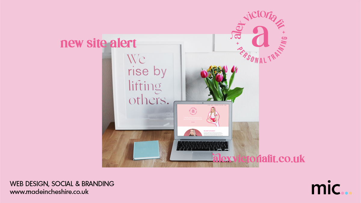 This week we launched Alex Victoria Fit's shiny new website - she loves it, we love it, hope you do too ❤️
Need a logo, branding or a website? Get in touch! hello@madeincheshire.co.uk

#webdesign #logo #branding #Altrincham #Cheshire #personaltrainer #lifestylecoach #bodybuilding