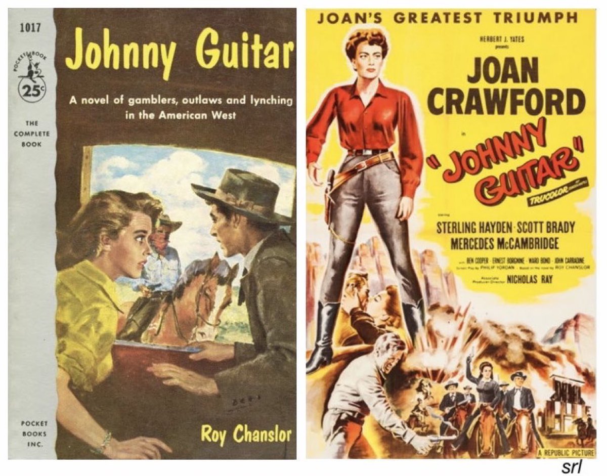 1pm TODAY on #GreatMoviesAction

The 1954 #Western film🎥 “Johnny Guitar” directed by #NicholasRay from a screenplay by #PhilipYordan

Based on #RoyChanslor’s 1953 novel📖

🌟#JoanCrawford #SterlingHayden #MercedesMcCambridge #ScottBrady #ErnestBorgnine