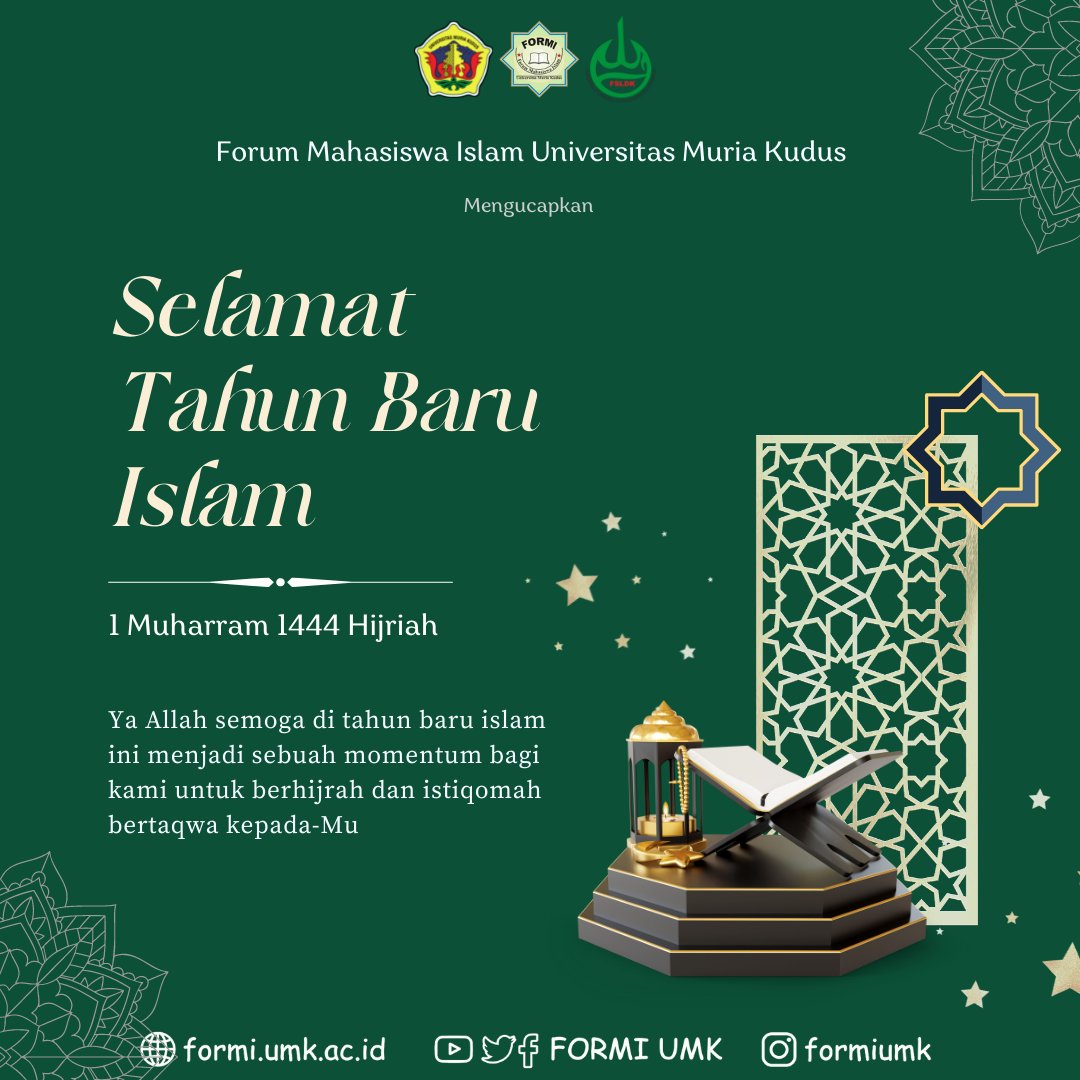 Alhamdulillah kita masih diberi kesehatan untuk bertemu kembali dengan tahun baru Islam 1444H dan diberi kesempatan untuk selalu memperbaiki diri menjadi lebih baik. Semoga tahun ini lebih baik dari sebelumnya dan semoga kita adalah termasuk orang yang beruntung.
#tahunbaruislam