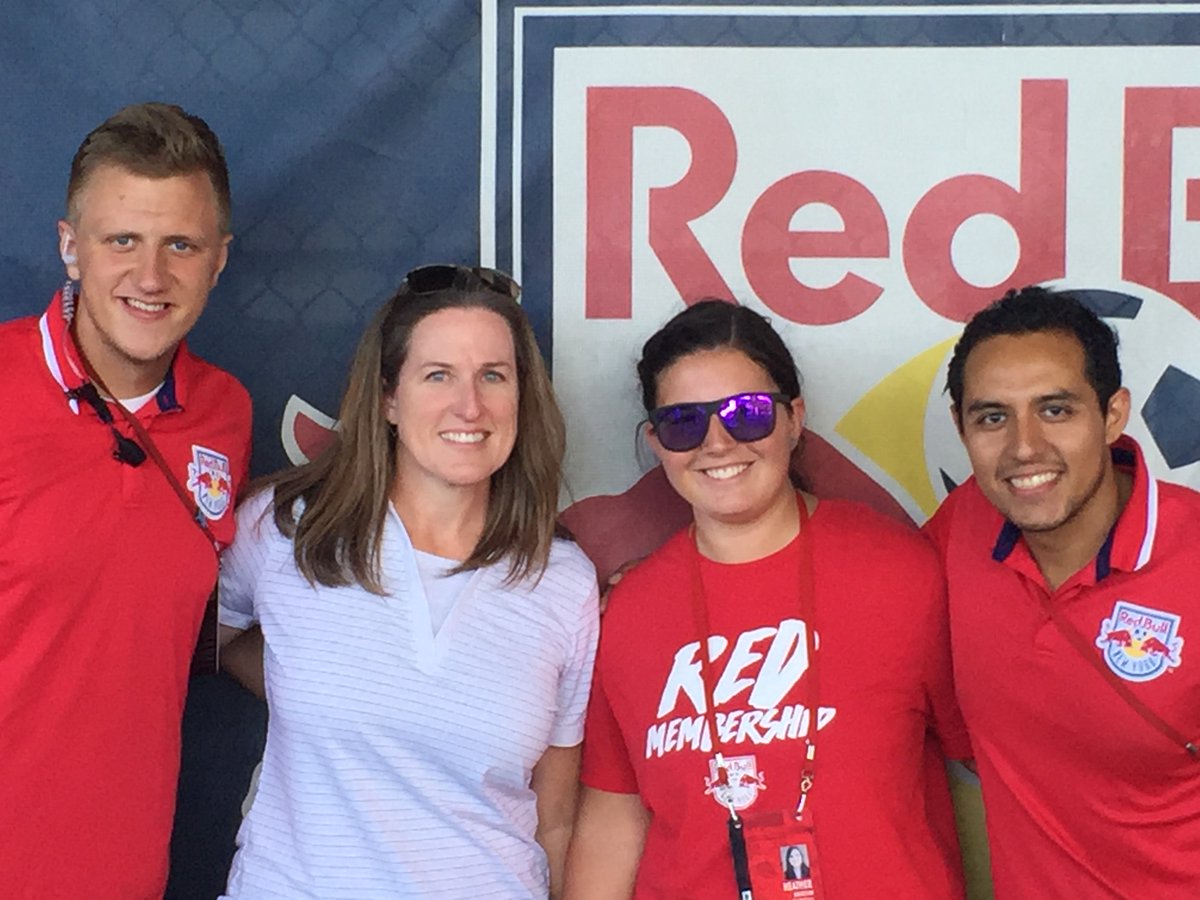 Flashback...came across this photo from 2016 w/ former students @BrockSevers, <a href="/heatherbrereton/">Heather</a>, and <a href="/mariopeniche/">mariopeniche</a> when they were all working at a NY Red Bulls Game. Great to see where they are now...<a href="/LAFC/">LAFC</a>, <a href="/TheGarden/">MSG</a>, and <a href="/ClubAmerica_EN/">Club América EN</a> respectively.
