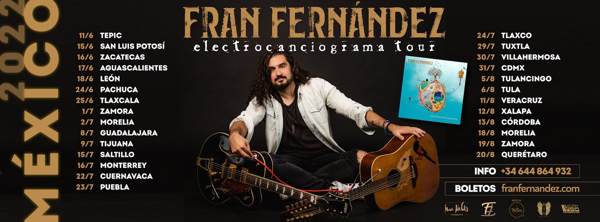 Actualización MÉXICO:
29/7 TUXTLA
30/7 VILLAHERMOSA
31/7 CDMX
5/8 TULANCINGO
6/8 TULA
11/8 VERACRUZ
12/8 XALAPA
13/8 CÓRDOBA
18/8 MORELIA
19/8 ZAMORA
20/8 QUERÉTARO
La vida es bella. Toda la información en bit.ly/franinfo