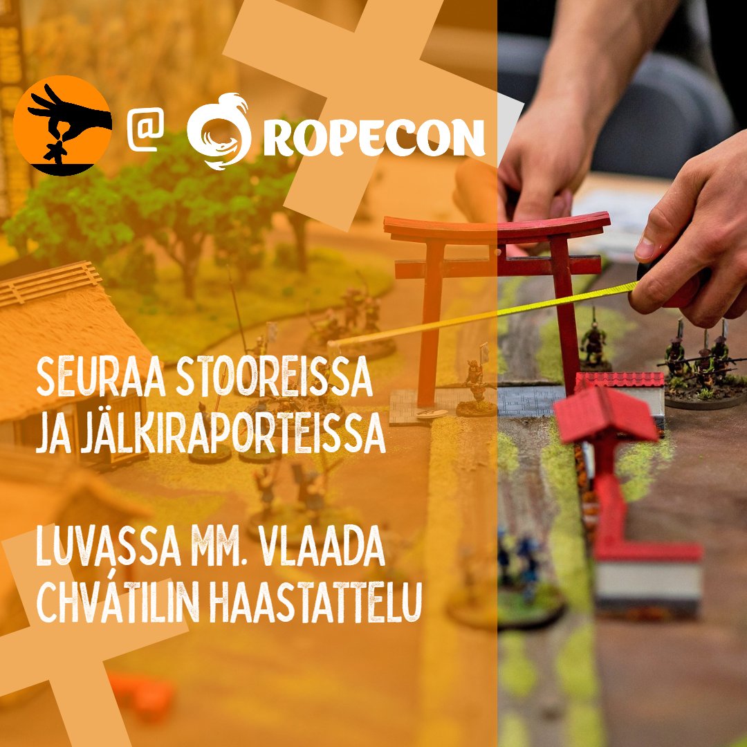 poydallanet's tweet photo. Pöydällä mukana Ropeconissa perjantaina ja lauantaina.

Saimme kunnian haastatella Vlaadaa, aiheena lautapelaamisen tulevaisuus, mutta voit vapaasti ehdottaa kommenteissa kysymyksiä, jos haluaisit kuulla jostain erityisestä!

[Valokuva: Sami Eräluoto, Ropecon]

#ropecon2022 https://t.co/a4CldYLT2o