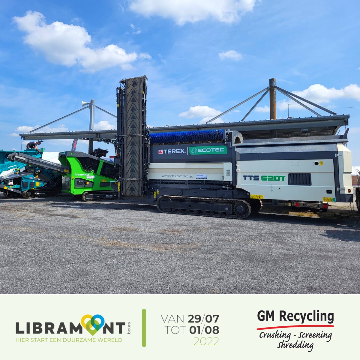 TerexEcotec's tweet photo. The sun is shining and our dealer GM Recycling is ready and waiting to greet you at Libramont. Call by Booth 01, Zone 79 to see the highly versatile TTS 620T Trommel on display and learn more about our comprehensive product range
#Ecotec #TTS620T #EfficientScreening https://t.co/ZEAwnurj5S