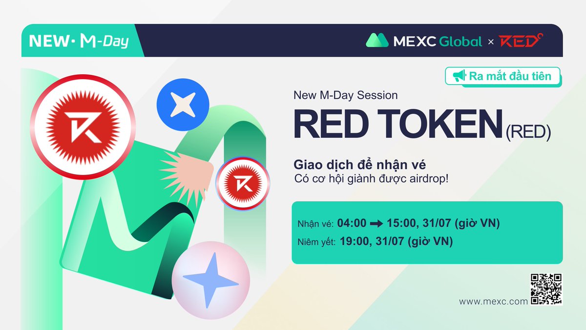 🚀MEXC New M-Day - RED TOKEN (RED)

⏰Nhận vé: 04:00 - 15:00, 31/07 (giờ VN)
🎁30,000,000 RED
🇻🇳Độc quyền MEXC Việt Nam
💰Nhận 300 MX
🔗Đăng ký: forms.gle/4aivTukysANqky…

👉Chi tiết: 
support.mexc.com/hc/vi/articles…

✨Đăng ký MEXC: promote.mexc.com/a/vi

#MEXC #MX #MEXCVietnam