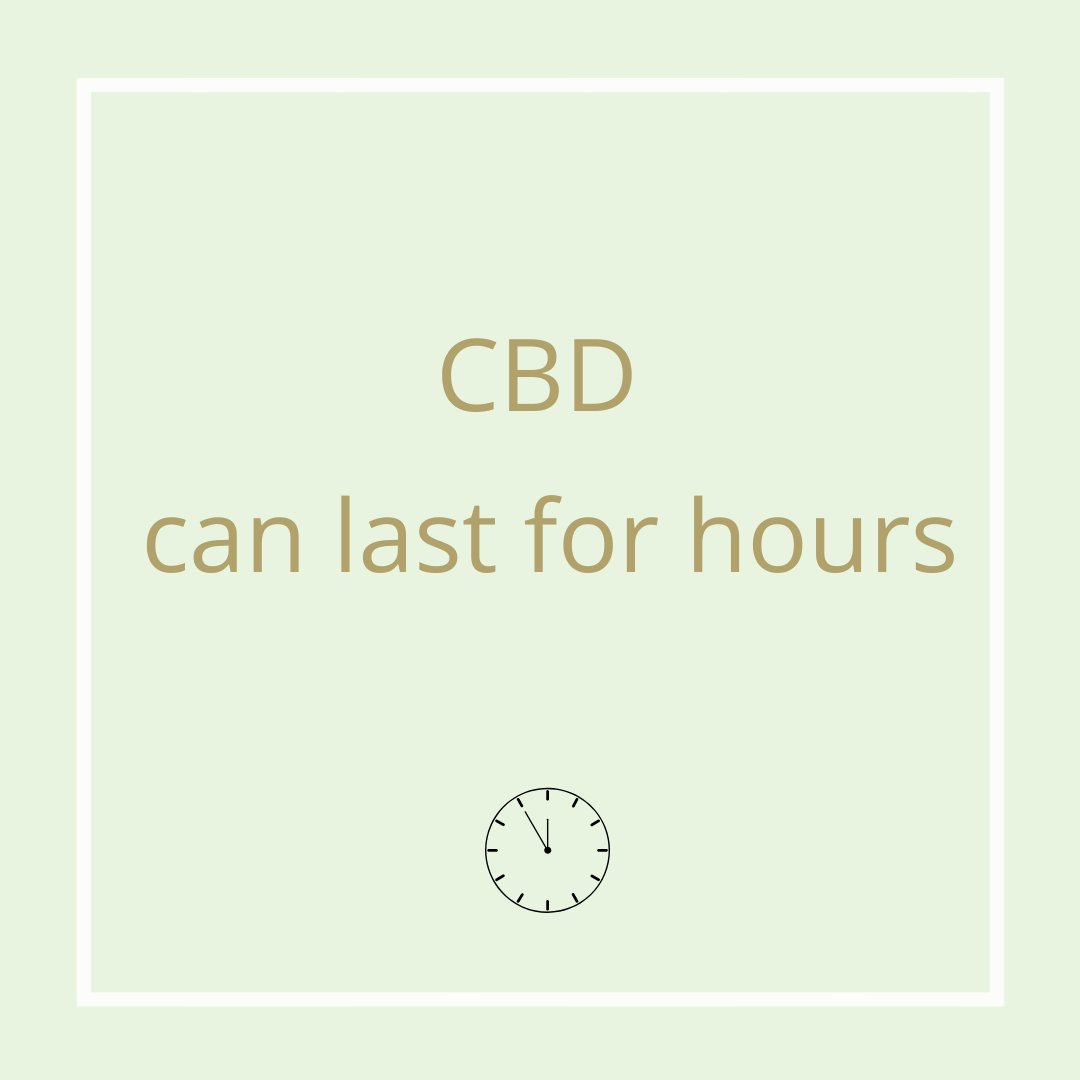 LifeSparkCBD's tweet photo. How long CBD lasts in the body depends on many factors, including how it is consumed, the person's weight, and the speed of one's metabolism. In general, the effects of CBD Oil can be felt for up to 12 hours after ingestion. Give CBD a try and experience it for yourself https://t.co/Q1ioufmOcB