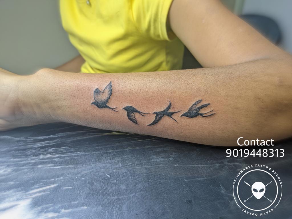 SkinShades Tattoos on Twitter: "#tattoo #tattoos #tattooed #tatts #tatt #tattooing #ink #inked #inks #inkedup #handtattoo #tattoostyle #tatted #inkaddict #tattoooftheday #tattooes #tattoosofinstagram Flying birds Tattoo for “Rising up with broken wings ...