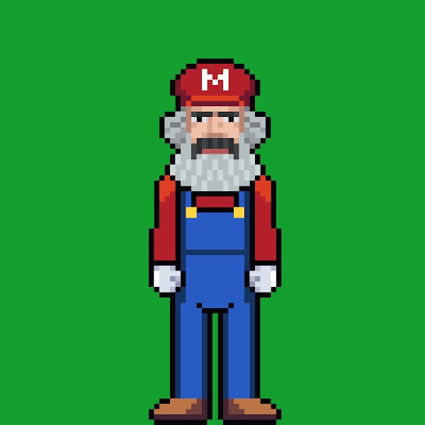 Eater of mushrooms 🍄 

Stomper of turtles 🐢 

Leader of revolutions 🛠

opensea.io/assets/ethereu…

#NFTs #nftart #nft