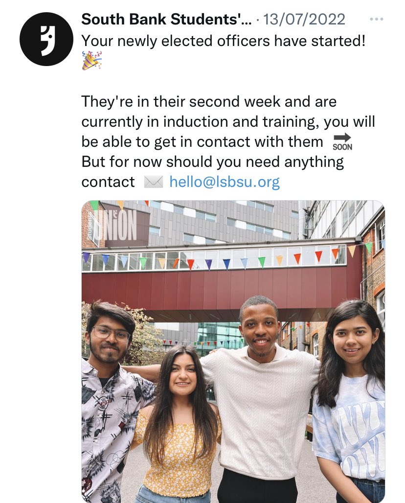 We are your Sabbatical Officers for 22/23 at <a href="/southbanksu_/">South Bank Students' Union</a>