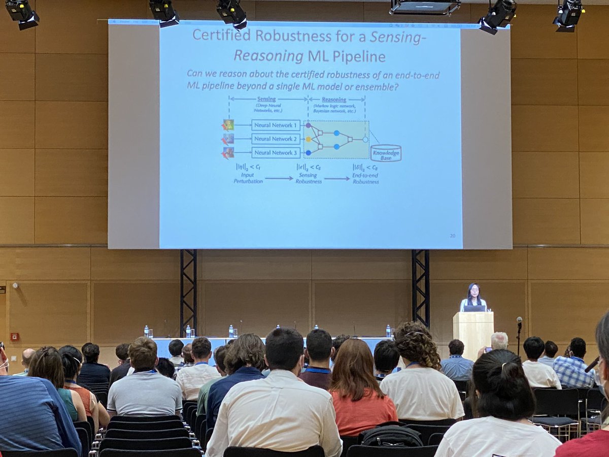 DiverseInAI's tweet photo. Here for the #IJCAI2022 #ComputersAndThought Award Lecture of Bo Li, PI of @uiuc_aisecure, the #SecureLearningLab at @IllinoisCS! Congratulations to Bo on the #IJCAI_CT award! #SecureML #TrustworthyML #SecureAI #SafeAI #IJCAICompThought #IJCAIawards https://t.co/7PnC1zQnGd