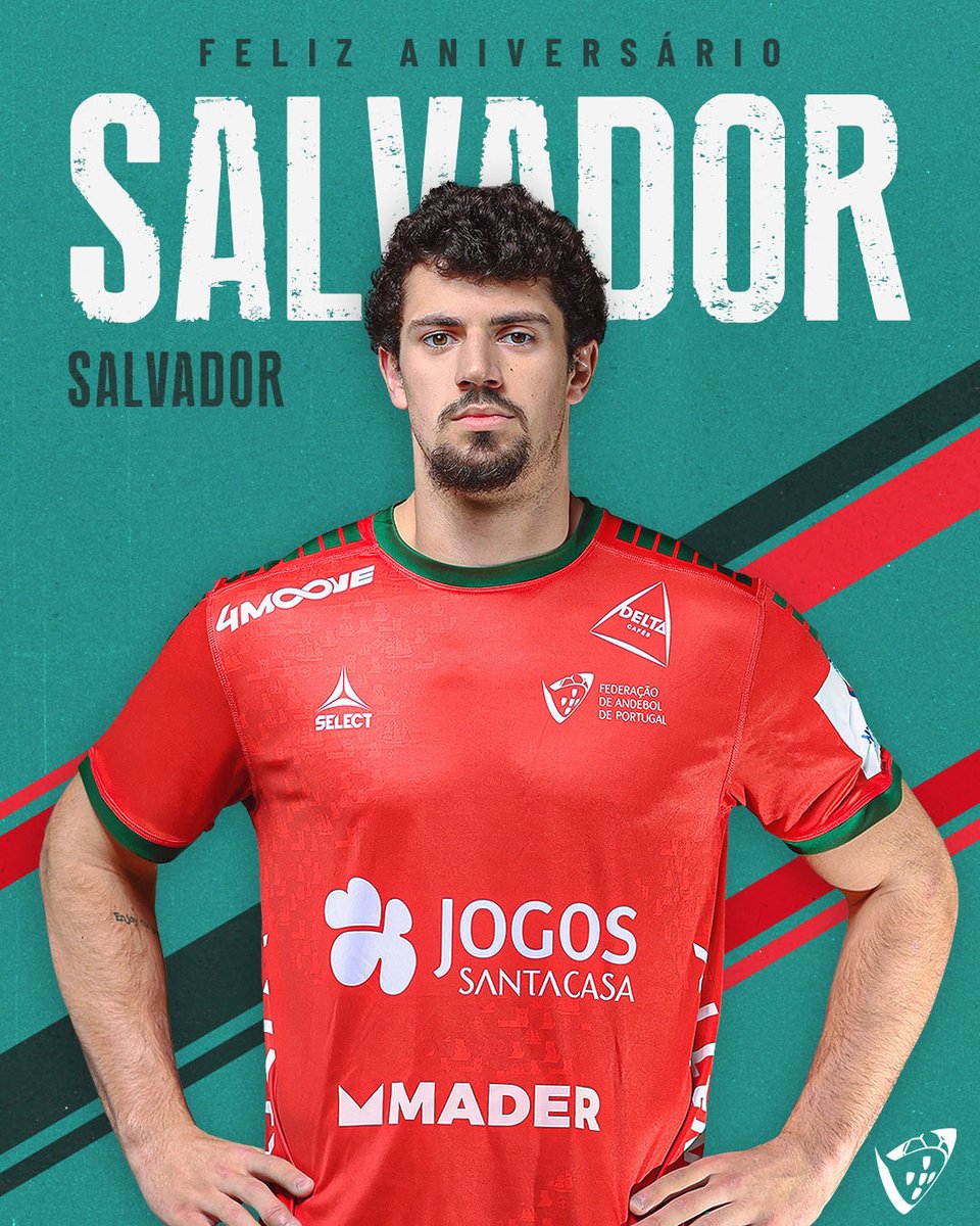 AndebolPortugal's tweet photo. 🎂 O nosso @2XSalvador celebra hoje o seu aniversário 🥳🎊
Venham daí as mensagens de Parabéns! 🇵🇹
#letsgovamos #heroisdomar #superportugal #seleçãonacionalandebol #portugal #vamoscomtudo #andebol #jogossantacasa #lidlportugal #mader #aguamonchique #W1TTY #4moove #deltacafes https://t.co/97vtht1Wkz