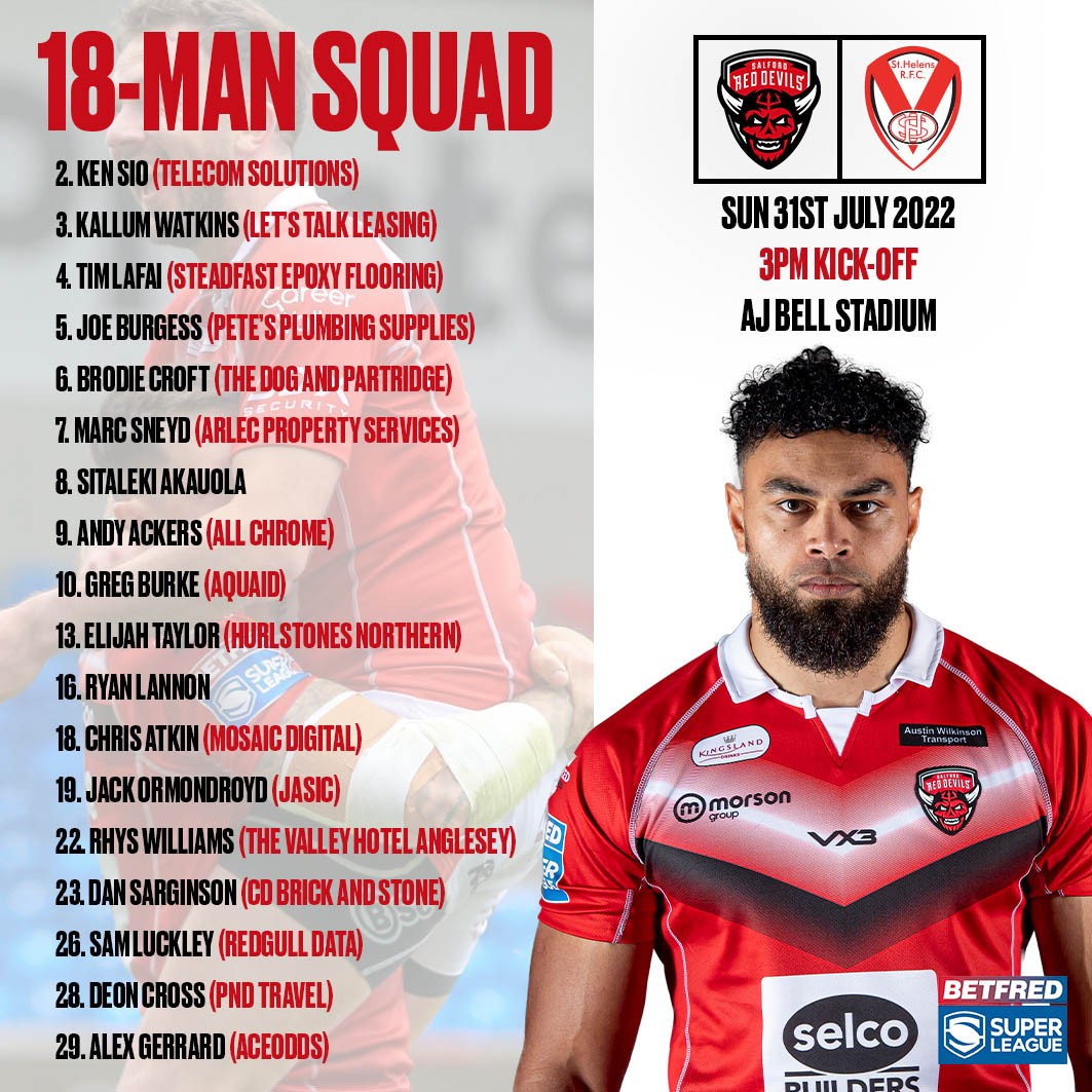 Salford Red Devils signing in line for debut; two huge boosts confirmed for  Paul Rowley's side