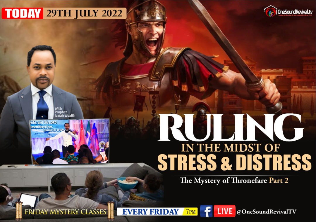 It's just a few hours to today's Mystery Class. Are you ready to go deeper into The Mystery of Thronefare?

Join Prophet Isaiah Wealth on Facebook @ OneSound Revival TV @ 7PM GMT+1, today 29th July 2022.

#onesoundrevivaltv 
#prophetisaiahwealth 
#mysteryclass 
#Thronefare