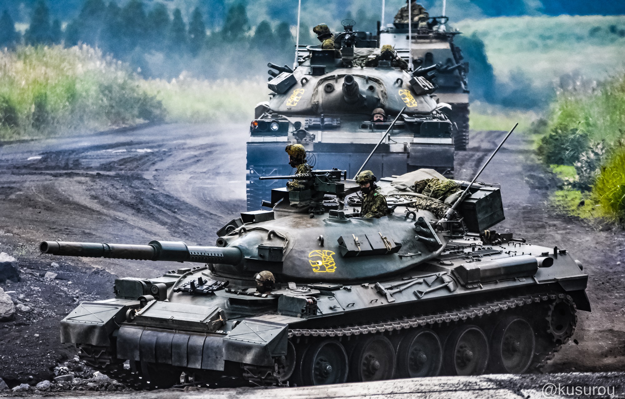 クスロウ 第10戦車大隊の74式戦車の演習仕様めっちゃかっこいい T Co 8bvms7cx4p Twitter