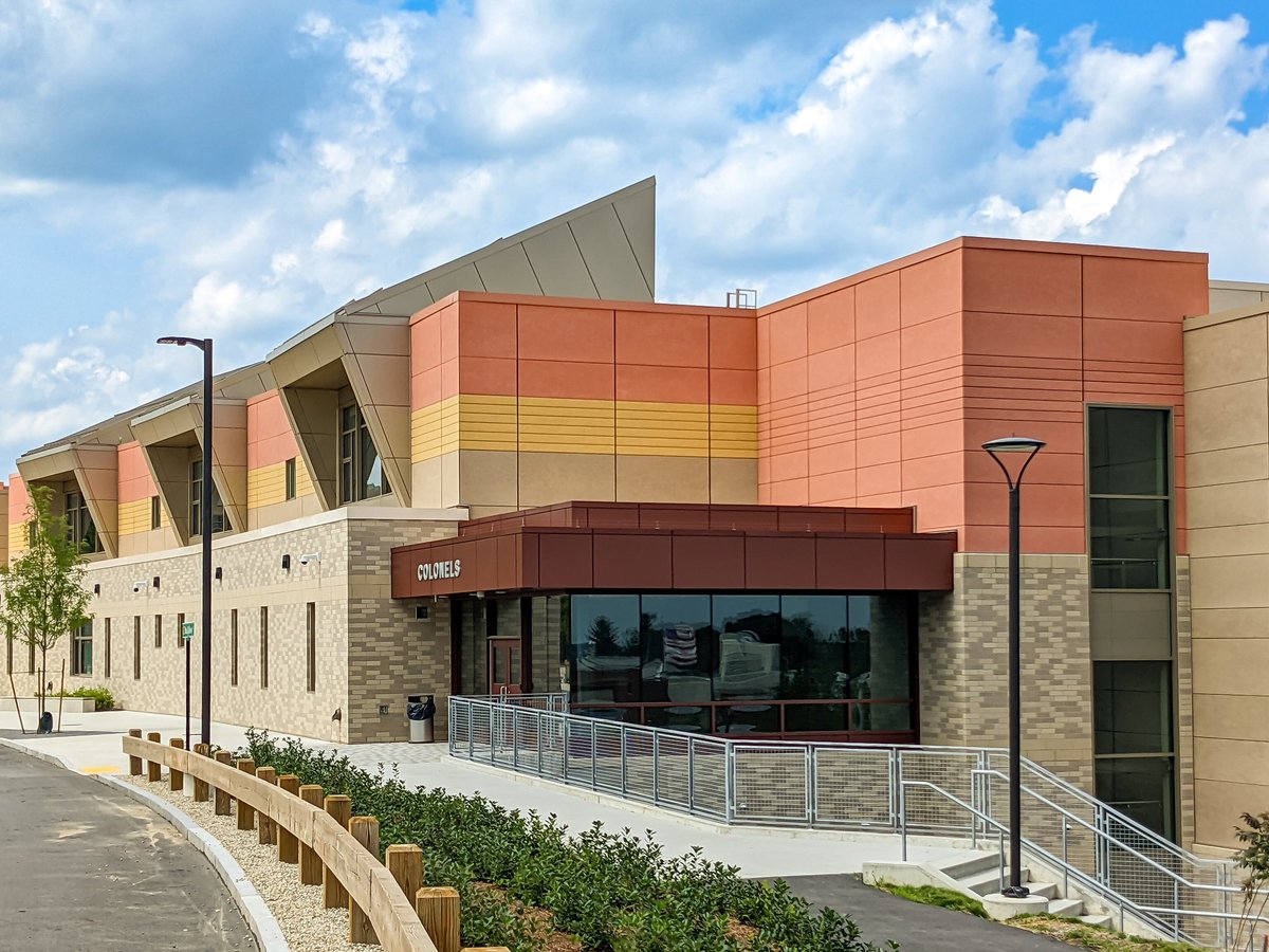 This school is clad in 4 colors in Cembrit Patina fiber cement. In this stunning new build the contractor was able to side the large project efficiently by utilizing our in-time fabrication &amp; logical crating and stacking. 

#cembrit #americanfibercement #facade #fibercement