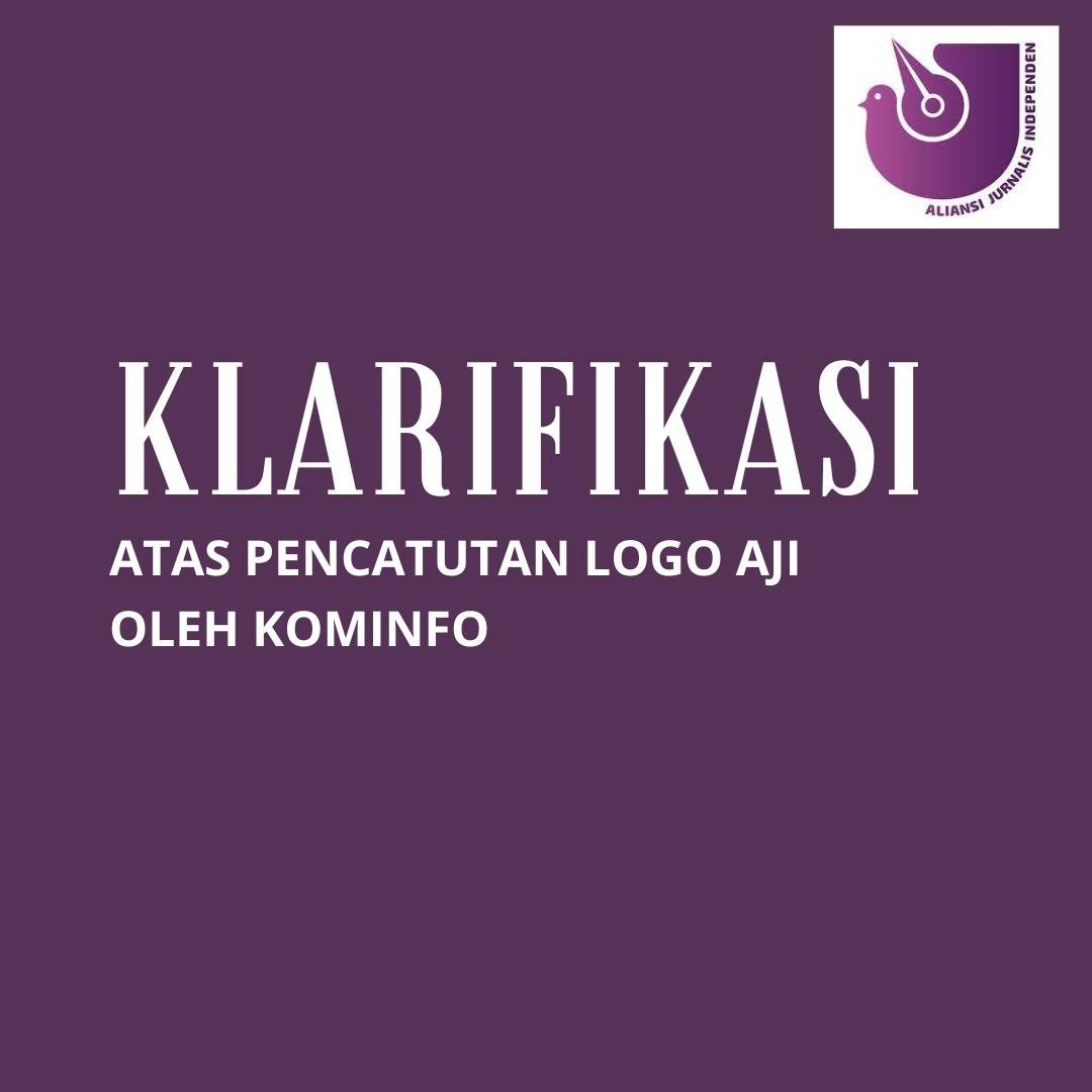 AJIIndonesia's tweet photo. Logo AJI tercantum dlm acara "Media Gathering dalam Rangka Literasi Digital dan Membuat Ruang Digital Kondusif" yg digelar @kemkominfo. Pdhl, AJI tdk prnh menginisiasi atau bkrj sm dg Kominfo u/ menggelar acara tsbt. Pengurus Nasional jg tidak hadir dalam kegiatan itu.

... https://t.co/Oqe2a7tuC8
