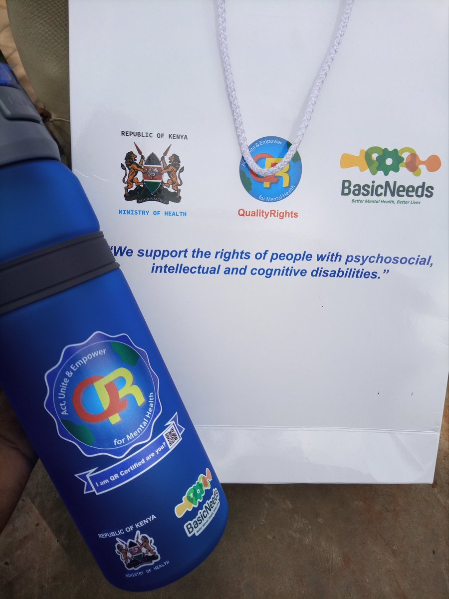 Honoured to receive @qualityrightske @BasicNeedsKenya #5WeekChallenge gift hamper as a Mental Health Champion 🇰🇪 #MentalHealthMatters 💚 Thank you! @MOHmentalhealth @grace_sybille