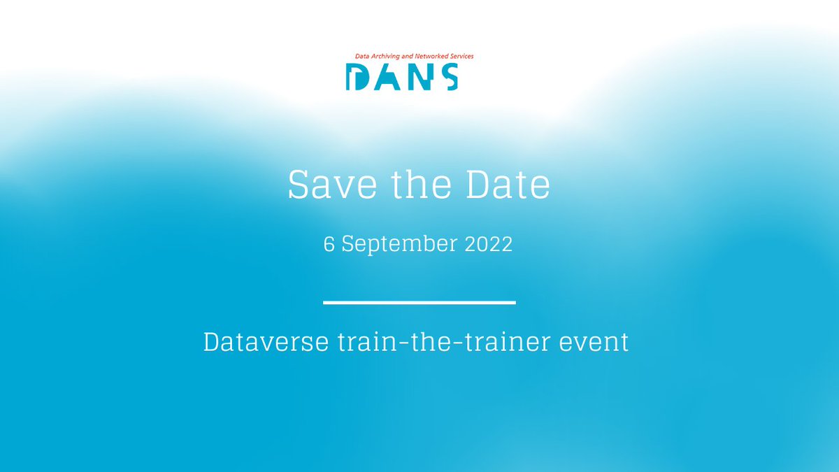 CESSDA ERIC (@cessda_data) on Twitter photo Are you a trainer interested in Dataverse as an archive or discovery platform?
Register now for <a href="/DANS_knaw_nwo/">DANS | Bluesky: @dans-knaw-nwo.bsky.social</a> train-the-trainer event!
⏰Tue 6 Sep 2022 10:30-15 CEST
⚪ For data stewards + data managers.
➡️ cessda.eu/Events/CESSDA-… #CESSDATraining <a href="/HarvardDV/">Harvard Dataverse</a> <a href="/dataverseorg/">Dataverse Project</a> Are you a trainer interested in Dataverse as an archive or discovery platform?
Register now for <a href="/DANS_knaw_nwo/">DANS | Bluesky: @dans-knaw-nwo.bsky.social</a> train-the-trainer event!
⏰Tue 6 Sep 2022 10:30-15 CEST
⚪ For data stewards + data managers.
➡️ cessda.eu/Events/CESSDA-… #CESSDATraining <a href="/HarvardDV/">Harvard Dataverse</a> <a href="/dataverseorg/">Dataverse Project</a>
