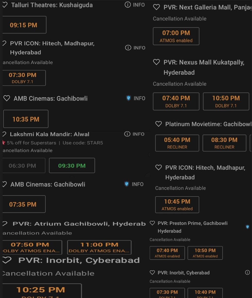 17ff with 1 sold out in Hyderabad🔥
@KicchaSudeep 👑

#PanIndiaBBVikrantRona
#VikrantRona #KicchaSudeep
#VRonJuly28 #VRin3D