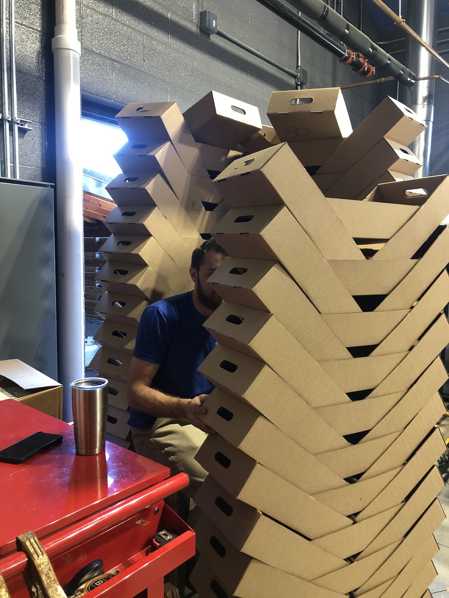 Brewhouse Assistant Mac is so excited to can Pillow Fort Double NEIPA, that he built a fort of his own! 

Stay tuned for some classic releases coming of the line today!