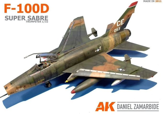 TRUMPETER NORTH AMERICAN F-100D SUPER SABRE
🖌Daniel Zamarbide

#AKInteractive #Weathering #AircraftModelling
