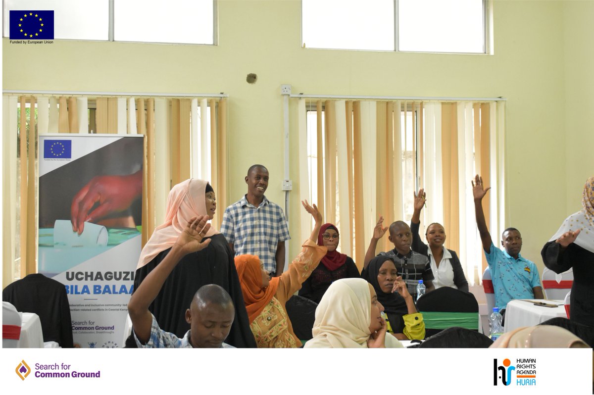 Thru' #uchaguzibilabalaa project supported by <a href="/EUinKenya/">European Union In Kenya</a> we are training chiefs in Mombasa County on Mediation. A fundamental skill in resolving election related conflicts and mitigating violence

<a href="/SFCG_Kenya/">Search for Common Ground Kenya(@SFCG_Kenya)</a> <a href="/MUHURIkenya/">Muslims for Human Rights (MUHURI)</a> <a href="/LuleMwatsefu/">Yusuf Lule Mwatsefu</a>