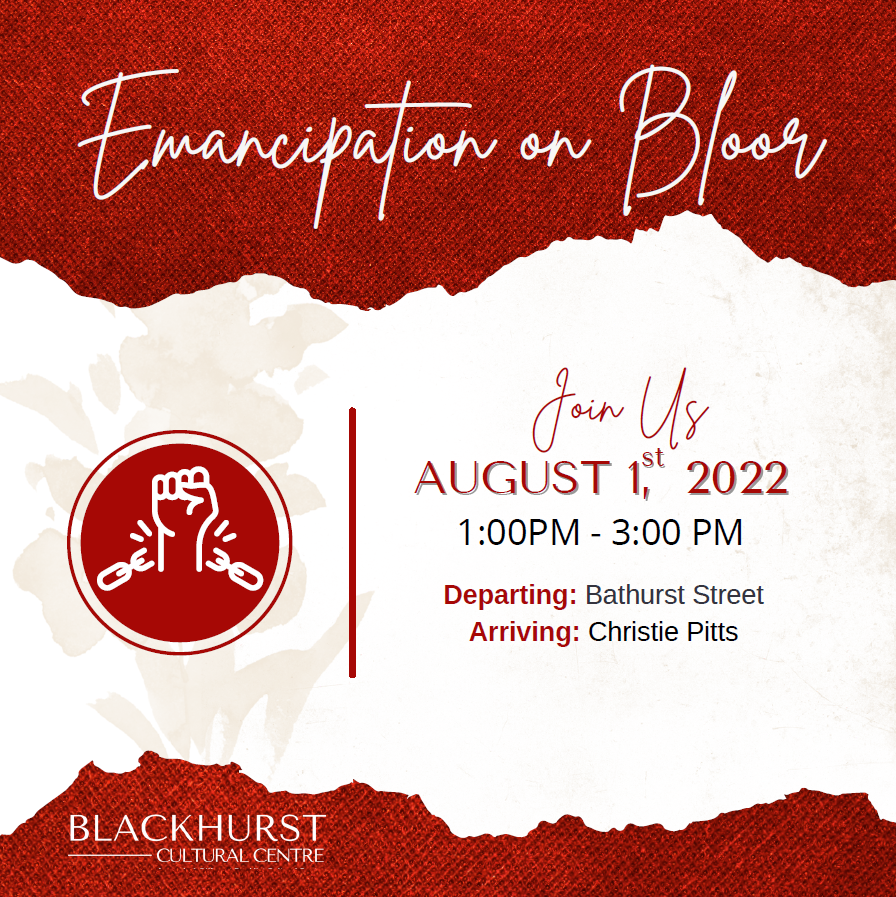 normsworld's tweet image. Mark #EmancipationDay with @ADFRNTBooklist's cultural centre (Blackhurst Community Centre blackhurstcc.org). Featuring an Emancipation Day Train Ride with @FreedomTrainTOR and a march starting at the Centre and ending at Christie Pits! #topoli #UniRose