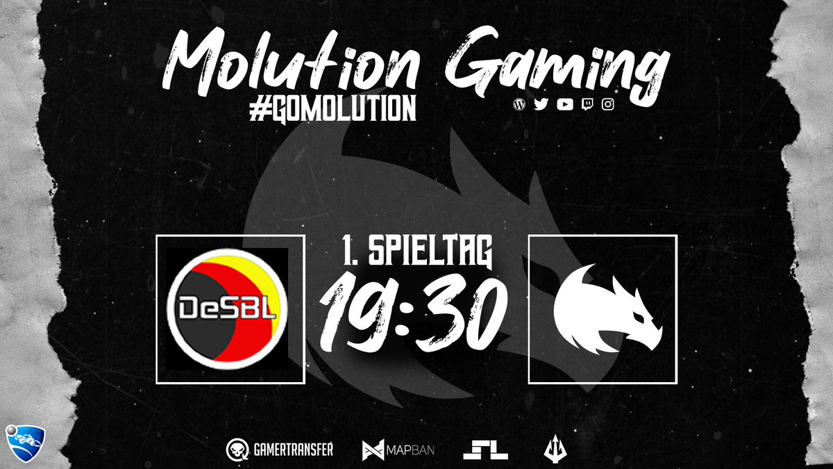 MolutionGaming's tweet image. Heute Abend um 19:30 Uhr startet unser Rocket League Main Team in ihre 1. @desbl Saison!

🕢 19:30 Uhr
🆚 Die Dummen
🏆 Deutsche eSport Bundesliga (DeSBL)

Wir wünschen Unseren Jungs viel Glück für ihr 1. Match im Jersey von Molution Gaming🍀👑

#GoMolution
#MolutionIsTheSolution