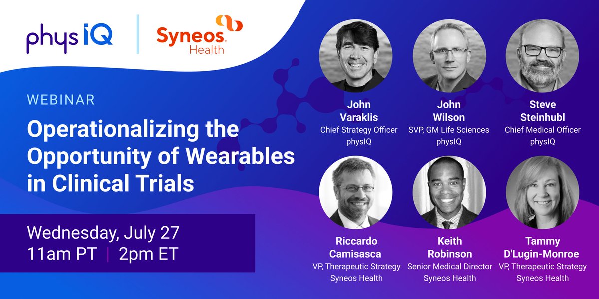 Miss our #webinar with <a href="/SyneosHealth/">Syneos Health</a>? Catch it on-demand to learn more about the opportunities and benefits continuous patient data streams present for clinical trials.
hubs.ly/Q01hN9Rn0 

#clinicaltrials #pharma #wearables #continuousmonitoring #webinars