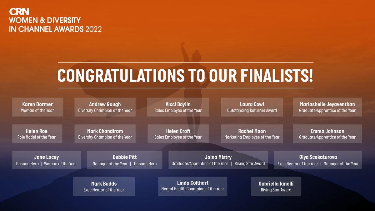 Computacenter's tweet photo. We are extremely proud to announce our shortlisted finalists in this year’s CRN Women and Diversity in the Channel Awards. 

Join us in saying congratulations and good luck to all our fabulous finalists for the awards in October! https://t.co/rFeKlcHLil