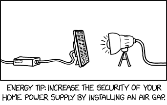 tfastyn's tweet photo. Air Gap at its finest. Also, good picture to explain what the air gap is.
https://t.co/jNoF9IYHtr
From @xkcdComic https://t.co/qTgwe4glAU