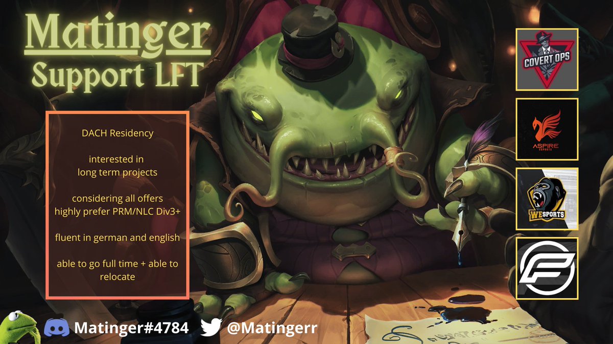 Matinger (@matingerr) on Twitter photo after my split at <a href="/CovertOpsGG/">Covert Ops</a> I'm looking for a new home
dm for more info and references
retweets would be really cool ^-^ after my split at <a href="/CovertOpsGG/">Covert Ops</a> I'm looking for a new home
dm for more info and references
retweets would be really cool ^-^