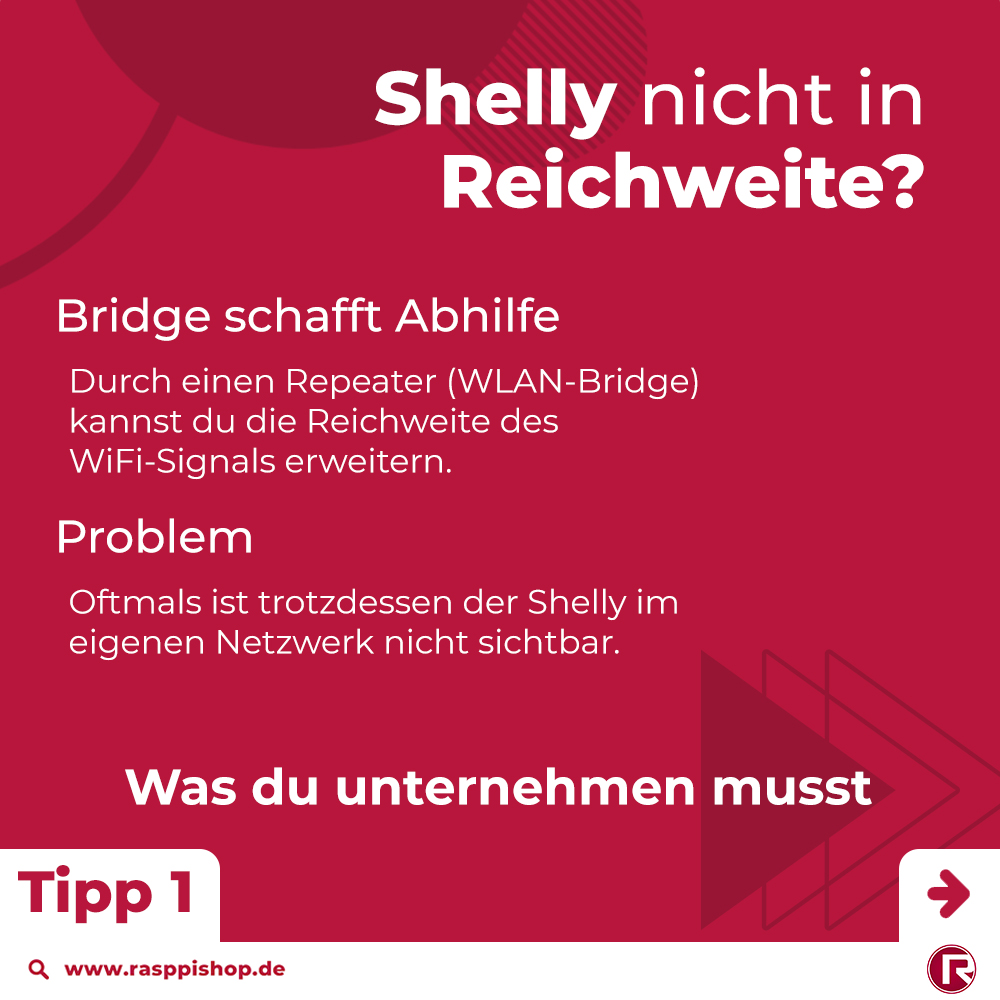 rasppishop's tweet image. Shelly wird nicht erkannt, trotz Bridge? 🤔

Trotz eines Repeaters, kann es zu Sichtbarkeitsproblemen des Shellys kommen. Wir erklären dir, welcher einfache „Haushaltstrick“ hilft! 💪

rasppishop.de/Smart-Home::sh…

#rasppishop #schipkau #shellysmarthome #smarthome #smarteszuhause