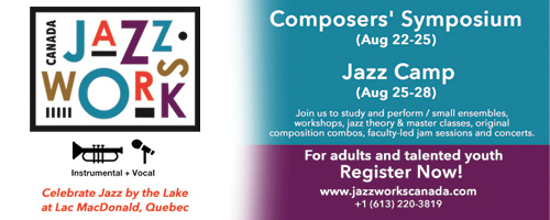 Looking for a Jazz Camp for adults? There are still some spots open at JazzWorks Canada's 27th Jazz Camp, Composers' Symposium: August 22-25, Jazz Camp: August 25-28! 
Register now at jazzworkscanada.com/registration.h…. All fees are paid in Canadian Dollars.
#jazzcamp #musiccamp