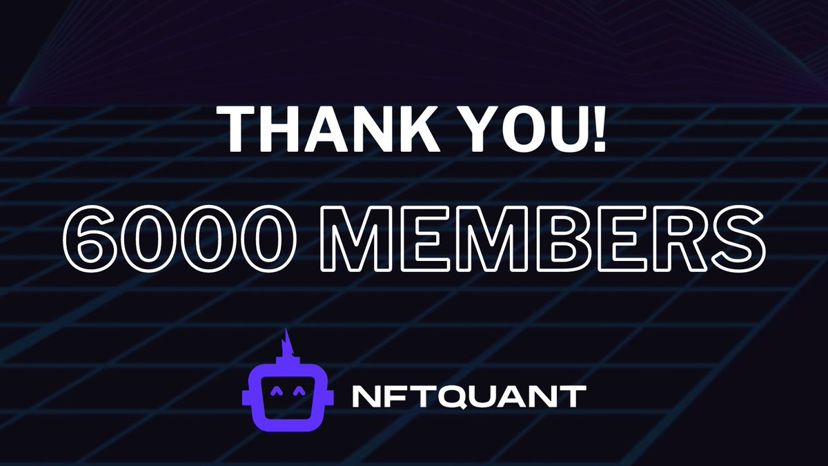 ❤THANK YOU @NFTQuant family❤

Just 24 hours before our mint, we've got 6K members on our Discord✨Without your support, we couldn't have come this far. Thank YOU and stay tuned for our mint!

💎If you are not one of our 6K members, join now!
discord.gg/nftquant

#nftfamily