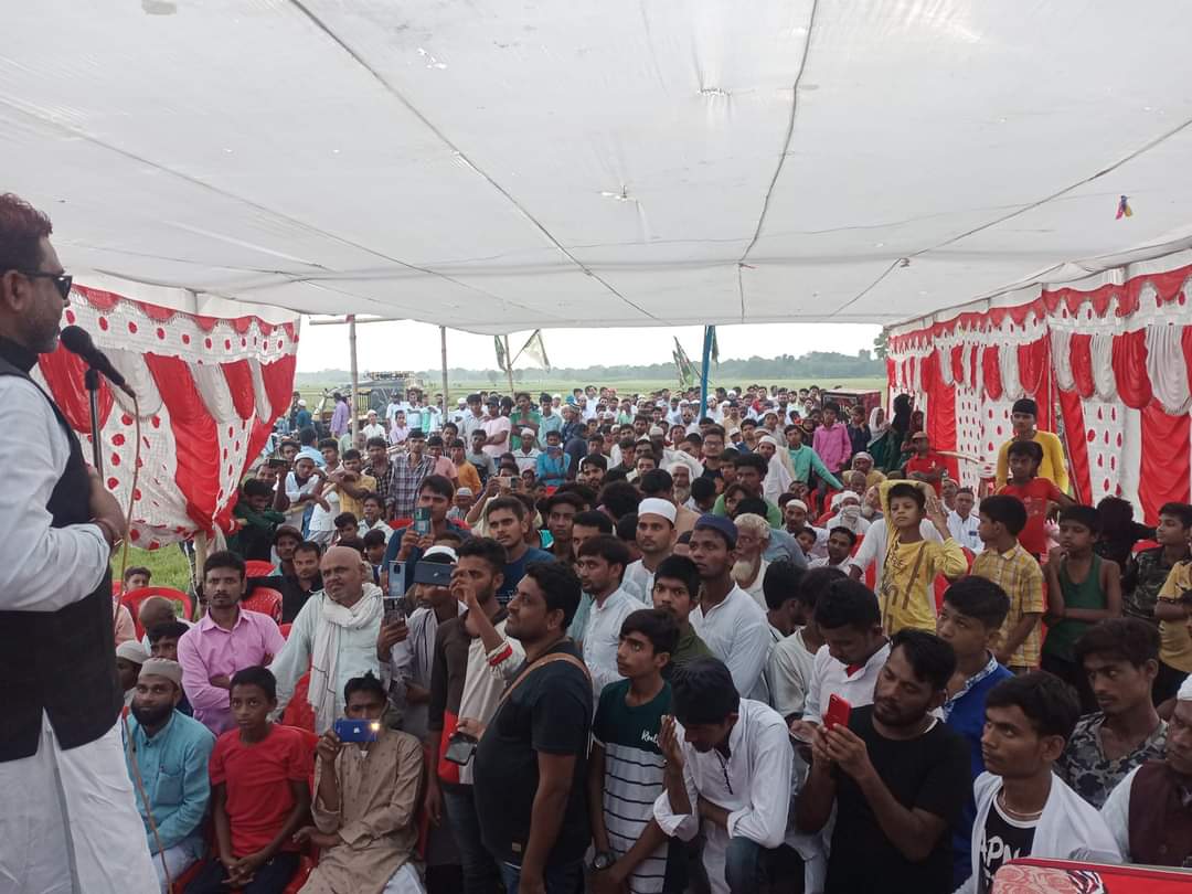 AkhtarulImanMLA's tweet image. आज मिथला में जनता को संबोधित करते हुए कठैला चौक पर