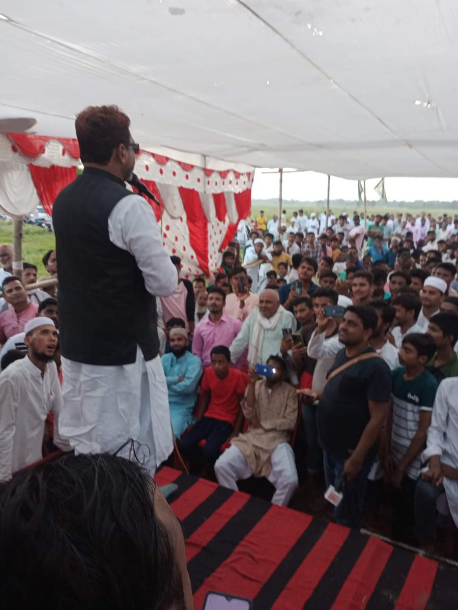 AkhtarulImanMLA's tweet image. आज मिथला में जनता को संबोधित करते हुए कठैला चौक पर