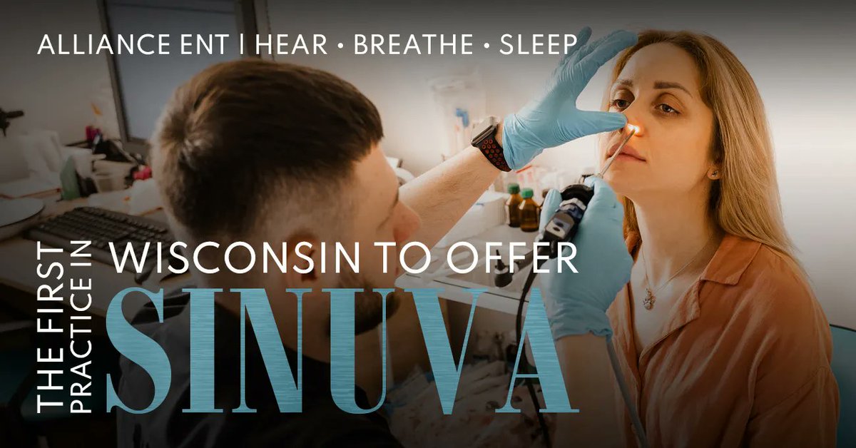 allianceent_wi's tweet photo. #AllianceENT is proud to be the very first practice in #Wisconsin to implement #SINUVA, which provides #relief by opening and medicating the nasal cavity. Visit https://t.co/kEJ1Sw73SB to learn more, and contact us at (414) 727-0910 to discuss whether SINUVA right for you. https://t.co/UzbVGLLjOG