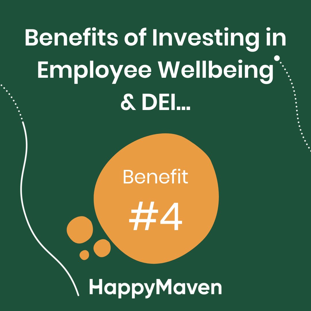 happymaven's tweet photo. Benefits of #DEI &amp; #EmployeeWellbeing | 4️⃣th Edition

Benefit #4: Engage, attract &amp; retain top talent by creating a human-centric #companyculture &amp; learning &amp; development opportunities now and in the future.

#Diversity #Inclusion #diversityandinclusion #equality #futureworkforce https://t.co/JEqReeM5Sh