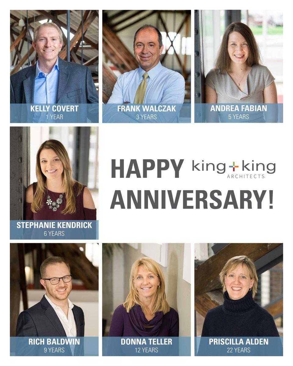 kingarchsyr's tweet photo. Happy Anniversary! 🥳🍾
In July we were lucky to celebrate 7 employee anniversaries. Thank you for all of your hard work and dedication to the firm.
•
•
•
•
•
#anniversary #workiversary #architecture https://t.co/3itEX8LbEr