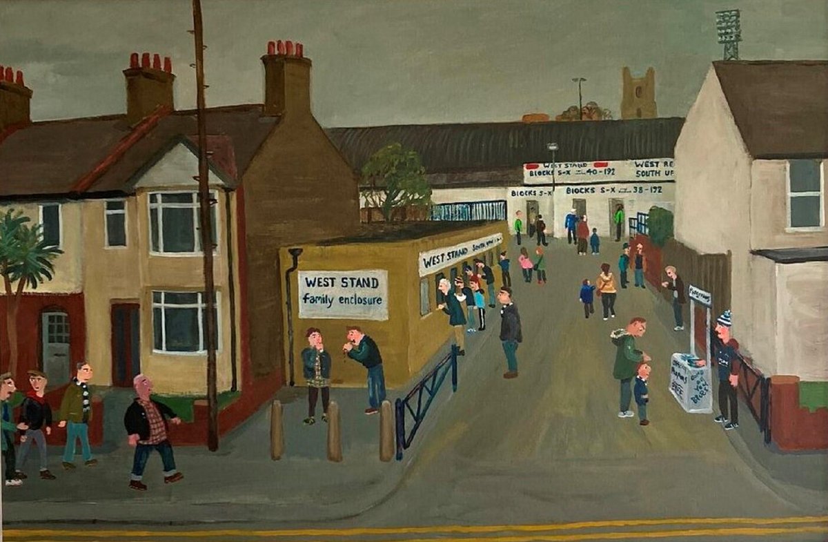 Many of you have admired the recent Keith Bird painting of the West Stand entrance which has been shown on SUEPA social media and ShrimperZone. 
Well, we are pleased to say that A3 prints will be available from the Shrimpers Trust tent at MTBD on Sunday priced £15. See you there!
