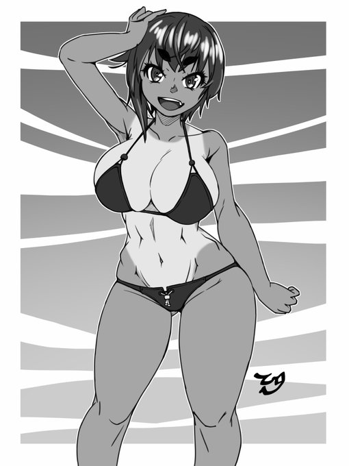 #今月描いた絵を晒そう 
寄稿含め13枚うち未成3
来月もいっぱい水着絵を描こうと思います 