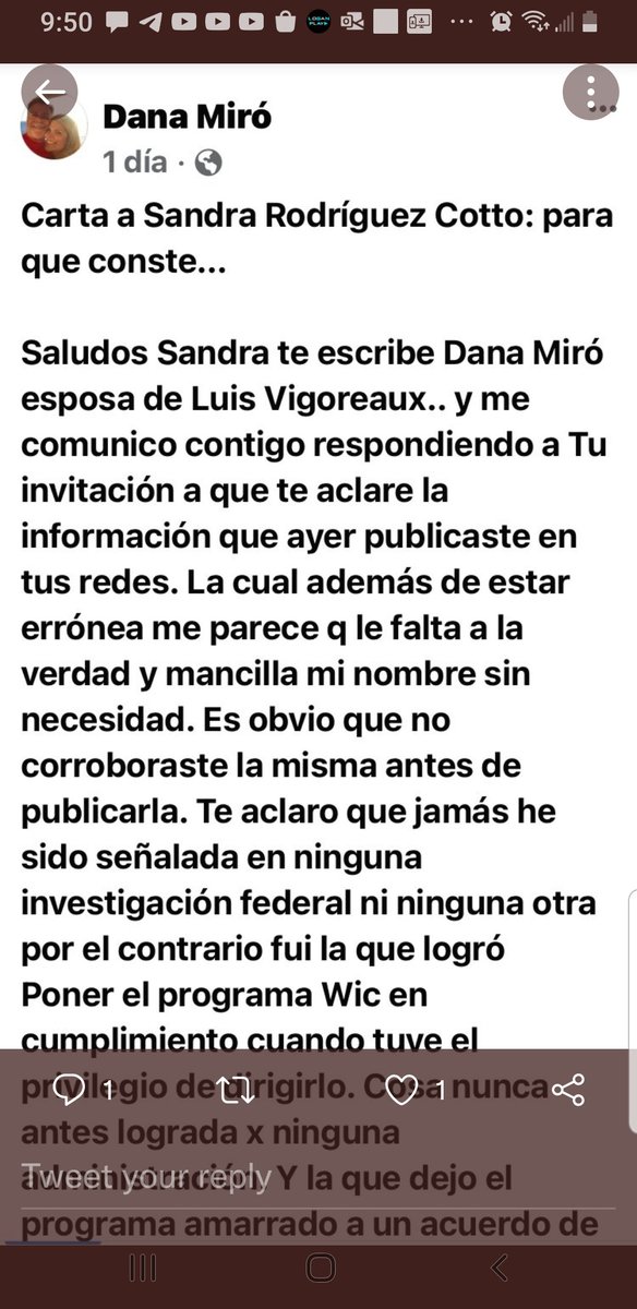 <a href="/SRCSandra/">SandraRodríguezCotto</a> Sigue con la difamacíon no aprendes pero Dana te puso.en su lugar.